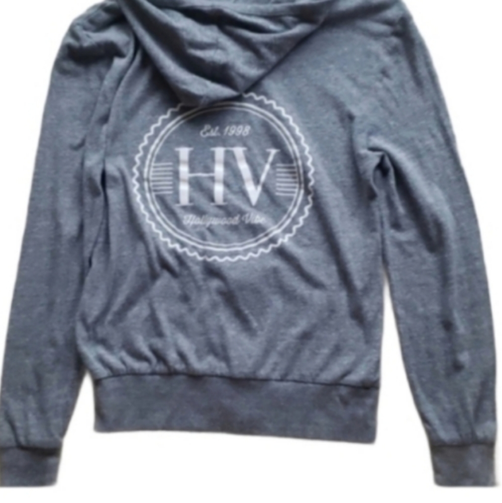 Alternative Earth grey stretch zip- front hoodie